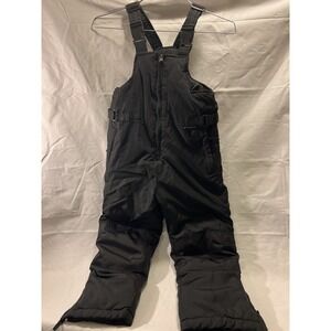Cherokee Black Ski Bibs Snow Bib Pants - Kids Girls Boys Size 5/6